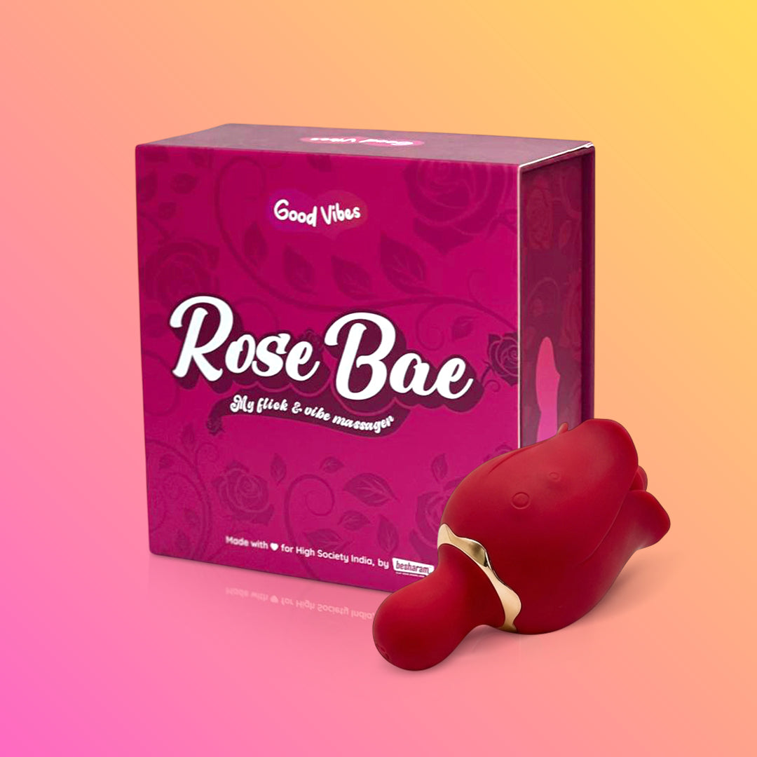 Rose Bae dual premium personal massager in compact rose shaped design